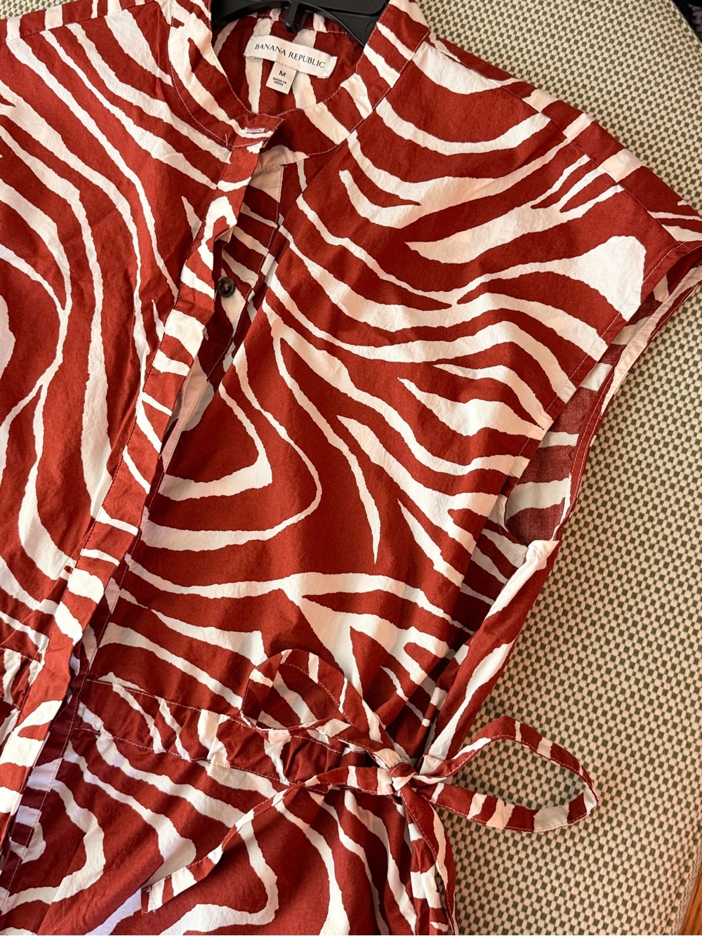 Banana Republic Rust and White Zebra Jumpsuit Size M #146 - Picture 13 of 17